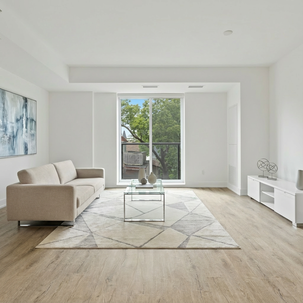 Modern style living room with clean lines and contemporary furniture