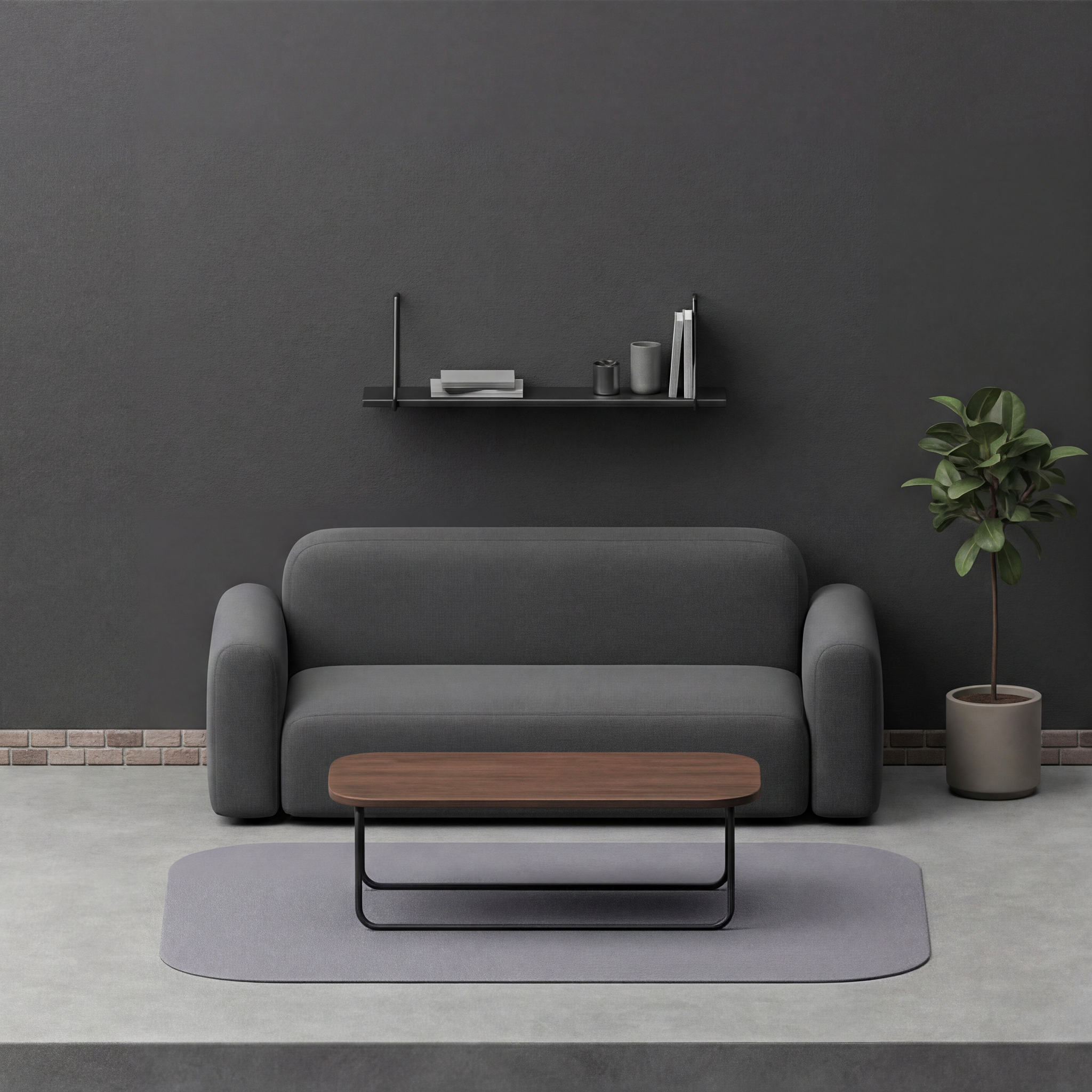 Industrial style living room